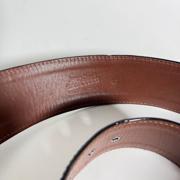 Jean Paul Gaultier Black Patent Leather Wide Waist Belt - Picture 6 of 8